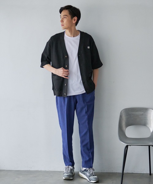 Arnold Palmer（アーノルドパーマー）の「ダブルフェイス ニットソー シェア 5分袖 カーディガン（カーディガン/ボレロ・レディース・ライトオリーブ/ブラック・LL/L/M/S/XS）」の17枚目の写真