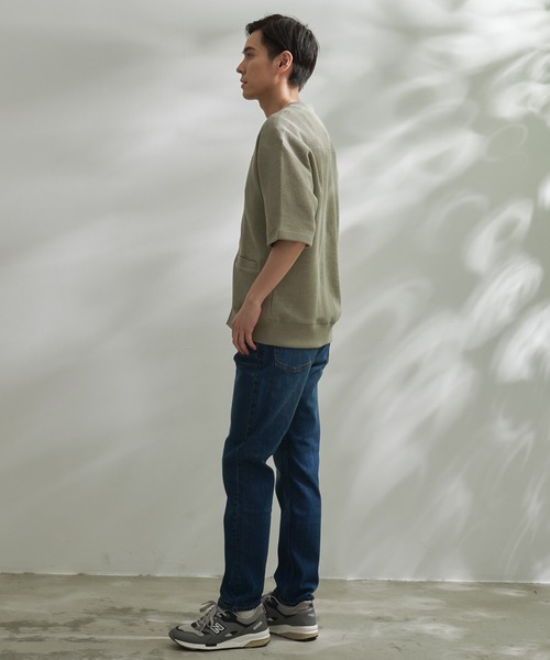 Arnold Palmer（アーノルドパーマー）の「ダブルフェイス ニットソー シェア 5分袖 カーディガン（カーディガン/ボレロ・レディース・ライトオリーブ/ブラック・LL/L/M/S/XS）」の9枚目の写真