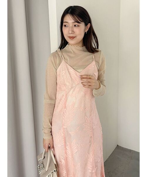 MERCURYDUO(マーキュリーデュオ)の「スパークルレースキャミティアードワンピース(ワンピース・レディース・オフホワイト/ダークブラウン/オレンジ・SMALL/MEDIUM)」の9枚目の写真