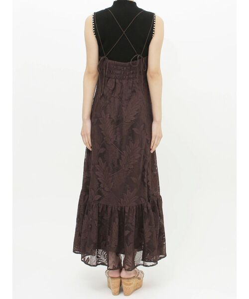 MERCURYDUO(マーキュリーデュオ)の「スパークルレースキャミティアードワンピース(ワンピース・レディース・オフホワイト/ダークブラウン/オレンジ・SMALL/MEDIUM)」の20枚目の写真