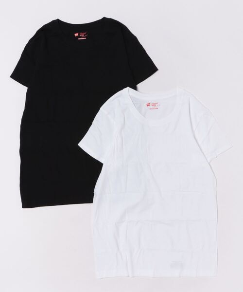 HANES(ヘインズ)の「【Hanes/ヘインズ】HW5320 2PクルーネックTシャツ/2パック/レディース(Tシャツ/カットソー・レディース・マルチ/ピンク/ベージュ・L/M)」の15枚目の写真