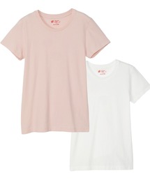 【Hanes/ヘインズ】HW5320 2PクルーネックTシャツ/2パック/レディース
