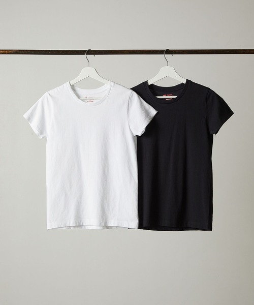 HANES(ヘインズ)の「【Hanes/ヘインズ】HW5320 2PクルーネックTシャツ/2パック/レディース(Tシャツ/カットソー・レディース・マルチ/ピンク/ベージュ・L/M)」の6枚目の写真