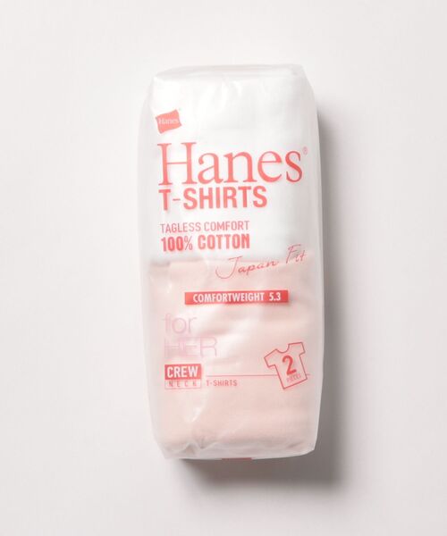 HANES(ヘインズ)の「【Hanes/ヘインズ】HW5320 2PクルーネックTシャツ/2パック/レディース(Tシャツ/カットソー・レディース・マルチ/ピンク/ベージュ・L/M)」の17枚目の写真