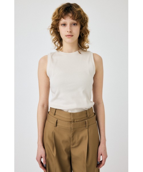MOUSSY(マウジー)の「【2サイズ展開】SUVIN GIZA BASIC タンクトップ(タンクトップ・レディース・ブラック/ライトベージュ/ライトピンク/ホワイト・1/2)」の7枚目の写真
