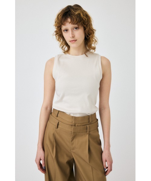MOUSSY(マウジー)の「【2サイズ展開】SUVIN GIZA BASIC タンクトップ(タンクトップ・レディース・ブラック/ライトベージュ/ライトピンク/ホワイト・1/2)」の8枚目の写真