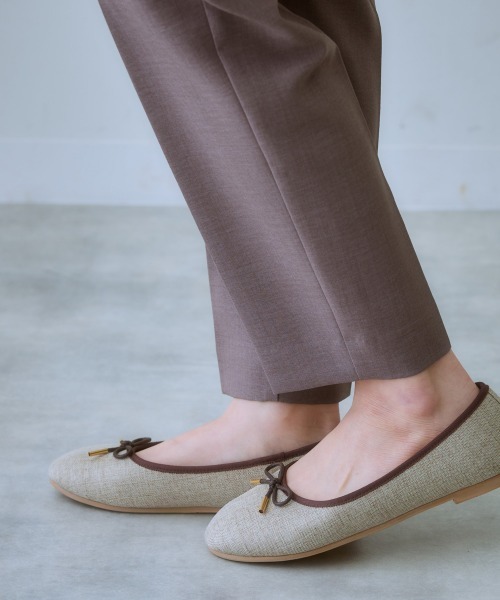 7days Life Styling（セブンデイズライフスタイリング）の「麻調合繊ベルト付テーパードパンツ（しわになりにくい・接触冷感・ＵＶカット・洗える）（スラックス・レディース・モカ/ネイビー/ライトベージュ/グリーン/チャコールグレー・S/M/L/LL）」の19枚目の写真