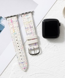 本革レザーマルチカラーツイード柄 Apple Watch バンド スマートウォッチバンド【38/40/41/42/44/45/49mm対応】