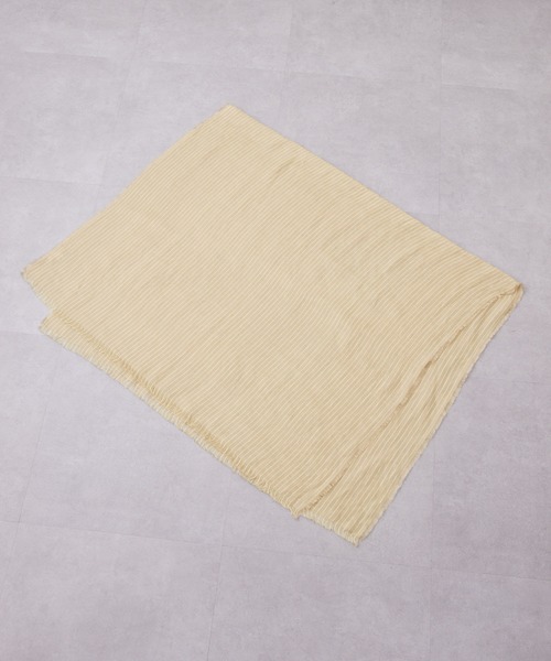 THROW（スロー）の「【THROW】リネンストライプストール（ストール/ショール・レディース・ピンク/ベージュ・FREE）」の9枚目の写真