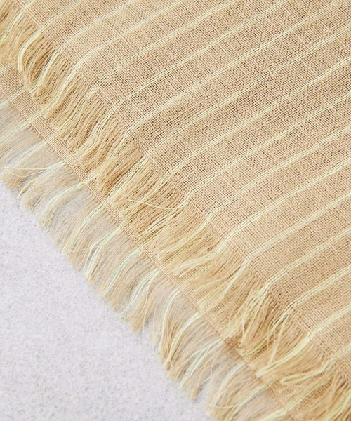 THROW（スロー）の「【THROW】リネンストライプストール（ストール/ショール・レディース・ピンク/ベージュ・FREE）」の10枚目の写真