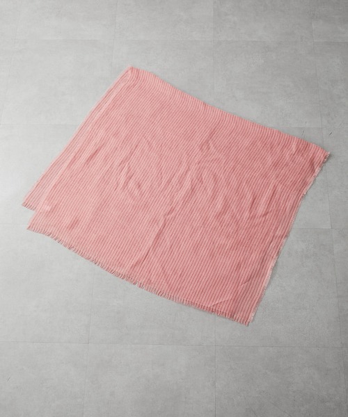 THROW（スロー）の「【THROW】リネンストライプストール（ストール/ショール・レディース・ピンク/ベージュ・FREE）」の12枚目の写真