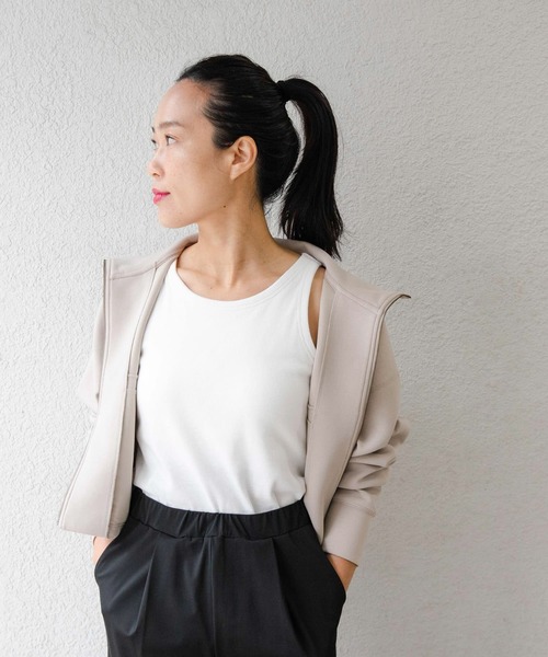 URBAN RESEARCH Sonny Label（アーバンリサーチサニーレーベル）の「SLAB Rib Bratop（タンクトップ・レディース・オフホワイト/ブラック/ベージュ・FREE）」の16枚目の写真