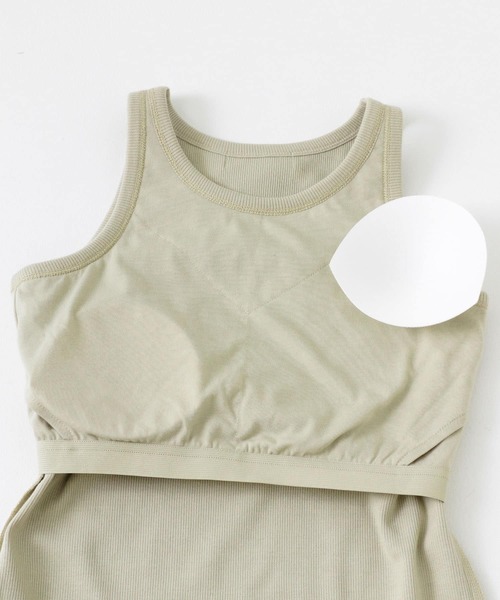 URBAN RESEARCH Sonny Label（アーバンリサーチサニーレーベル）の「SLAB Rib Bratop（タンクトップ・レディース・オフホワイト/ブラック/ベージュ・FREE）」の5枚目の写真