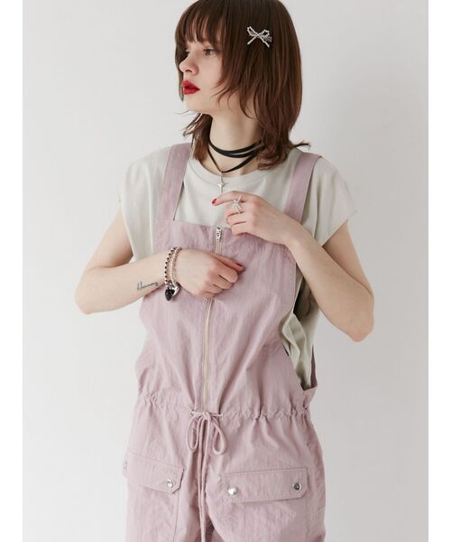 jouetie（ジュエティ）の「フロントZIPジャンプスーツ（サロペット/オーバーオール・レディース・ピンク/カーキ・MEDIUM）」の16枚目の写真