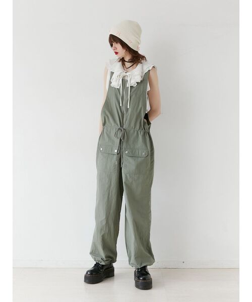 jouetie（ジュエティ）の「フロントZIPジャンプスーツ（サロペット/オーバーオール・レディース・ピンク/カーキ・MEDIUM）」の5枚目の写真