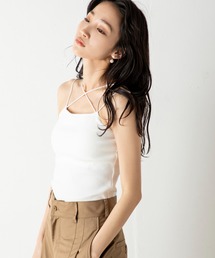 リブカップ付きキャミソール