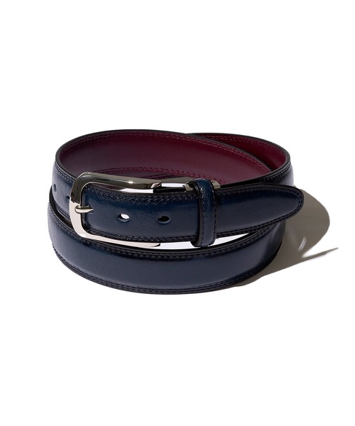 TETE HOMME（テットオム）の「【ON/OFF兼用】フェザーイタリアンレザーベルト（ベルト・メンズ・ブラウン/ダークブラウン/ネイビー/ブラック/ワイン・FREE）」の4枚目の写真