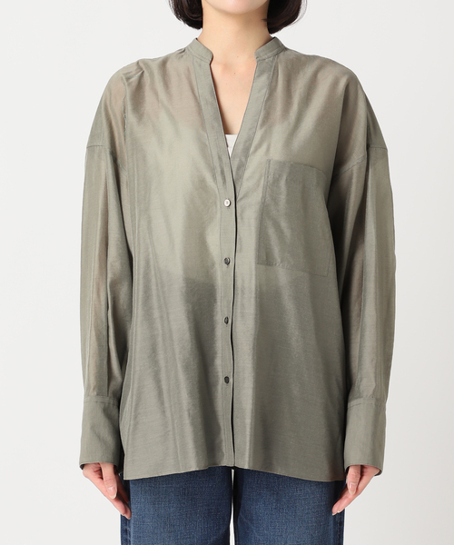 plage(プラージュ)の「SHEER SKIN シャツ(シャツ/ブラウス・レディース・カーキ/ベージュ・FREE)」の6枚目の写真
