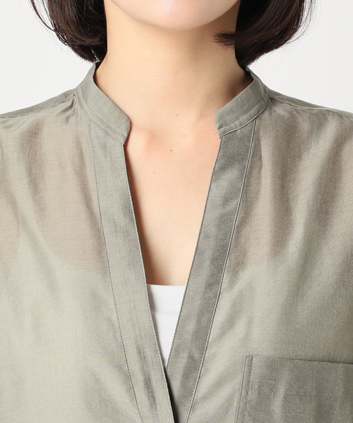 plage(プラージュ)の「SHEER SKIN シャツ(シャツ/ブラウス・レディース・カーキ/ベージュ・FREE)」の10枚目の写真