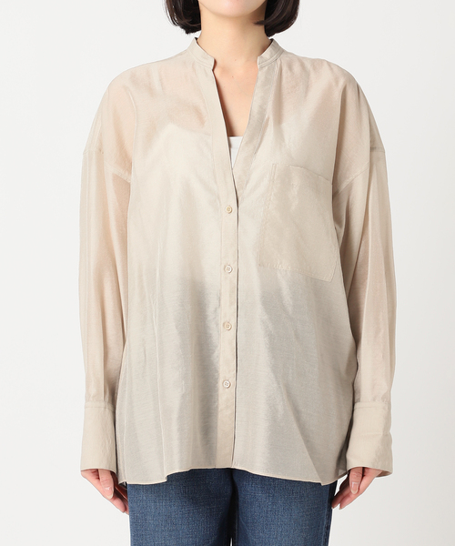 plage(プラージュ)の「SHEER SKIN シャツ(シャツ/ブラウス・レディース・カーキ/ベージュ・FREE)」の18枚目の写真