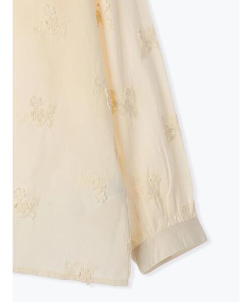 Samansa Mos2（サマンサ モスモス）の「立体刺繍バンドカラーブラウス（シャツ/ブラウス・レディース・キナリ/ブラック/オフホワイト/ミント・F）」の15枚目の写真