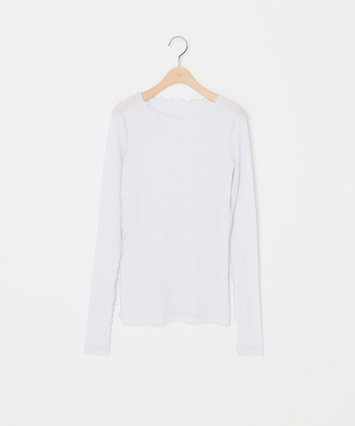 plage(プラージュ)の「High Twist Rib ロンT(Tシャツ/カットソー・レディース・アイボリー/サックスブルー/ピンク系その他・FREE)」の2枚目の写真