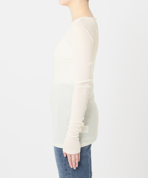 plage(プラージュ)の「High Twist Rib ロンT(Tシャツ/カットソー・レディース・アイボリー/サックスブルー/ピンク系その他・FREE)」の5枚目の写真