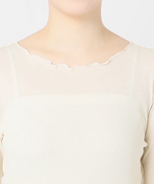 plage(プラージュ)の「High Twist Rib ロンT(Tシャツ/カットソー・レディース・アイボリー/サックスブルー/ピンク系その他・FREE)」の8枚目の写真