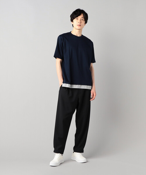 COMME CA MEN(コムサメン)の「ストライプコンビTシャツ(Tシャツ/カットソー・メンズ・グレー/ネイビー・M/L)」の5枚目の写真