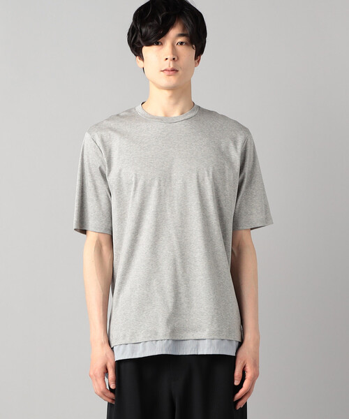 COMME CA MEN(コムサメン)の「ストライプコンビTシャツ(Tシャツ/カットソー・メンズ・グレー/ネイビー・M/L)」の7枚目の写真