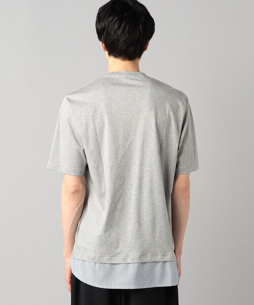 COMME CA MEN(コムサメン)の「ストライプコンビTシャツ(Tシャツ/カットソー・メンズ・グレー/ネイビー・M/L)」の9枚目の写真