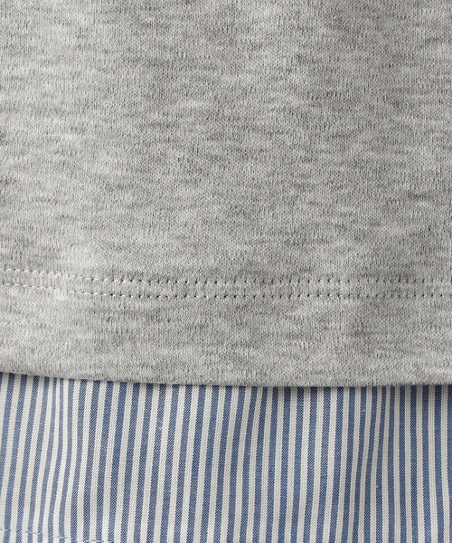 COMME CA MEN(コムサメン)の「ストライプコンビTシャツ(Tシャツ/カットソー・メンズ・グレー/ネイビー・M/L)」の13枚目の写真