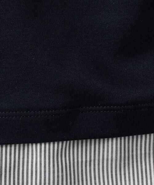COMME CA MEN(コムサメン)の「ストライプコンビTシャツ(Tシャツ/カットソー・メンズ・グレー/ネイビー・M/L)」の14枚目の写真