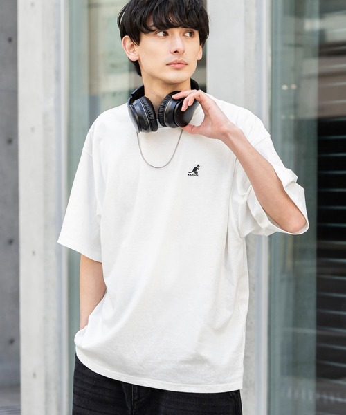 ballaholic バックプリント クール Tシャツ (グレー/ゴールド) M KANGOL（カンゴール）の「【KANGOL/カンゴール】別注コラボ