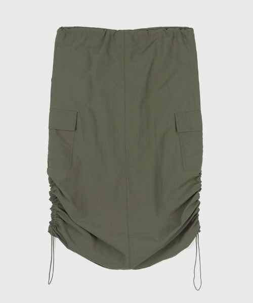 BLACKUP（ブラックアップ）の「[MADE] マイルドストリングカーゴスカート（スカート・レディース・ブラック/カーキ・FREE）」の16枚目の写真