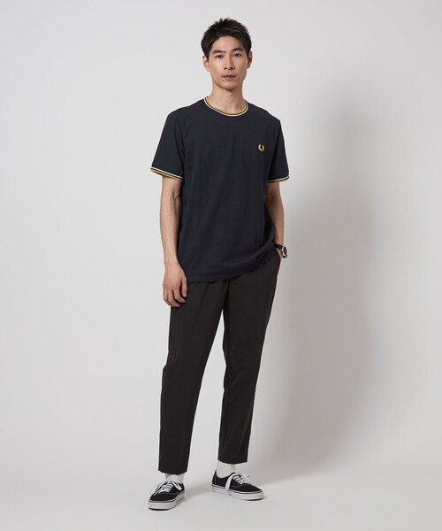 今季　FREDPERRY ツインティップTシャツ　ブラック　新品タグ付再お値下げ 今季 FREDPERRY ツインティップTシャツ ブラック 新品タグ付再お