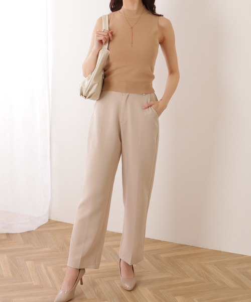 Lace Ladies(レースレディース)の「ソリッドカラー プチハイネック ノースリーブ ニット プルオーバー(ニット/セーター・レディース・グレー/アイボリー/ブラック/ブラウン/ホワイト・FREE)」の11枚目の写真
