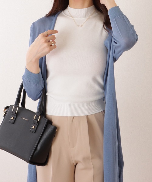Lace Ladies(レースレディース)の「ソリッドカラー プチハイネック ノースリーブ ニット プルオーバー(ニット/セーター・レディース・グレー/アイボリー/ブラック/ブラウン/ホワイト・FREE)」の22枚目の写真