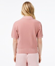 LACOSTE ラコステ ナチュラルダイスキッパーネックポロシャツ ブラウス LACOSTE（ラコステ）の「オーガニックコットン クロップド丈