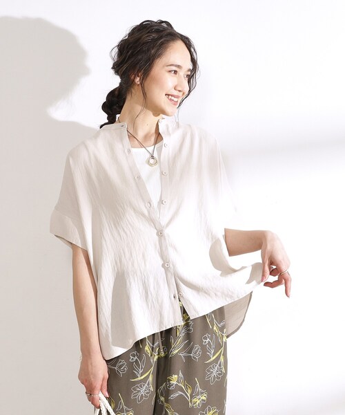 DRESKIP(ドレスキップ)の「◆【無理せずキレイ】バンドカラーブラウス(シャツ/ブラウス・レディース・グリーン系/チャコールグレー/ライトベージュ/カーキ・00)」の18枚目の写真