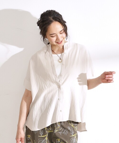 DRESKIP(ドレスキップ)の「◆【無理せずキレイ】バンドカラーブラウス(シャツ/ブラウス・レディース・グリーン系/チャコールグレー/ライトベージュ/カーキ・00)」の19枚目の写真