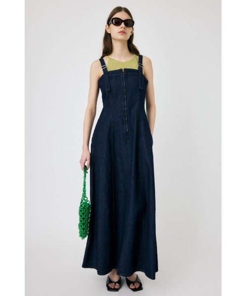 moussy CAP SLEEVE DENIM デニム　ワンピース MOUSSY | CAP SLEEVE デニムドレス (ワンピース(ロング