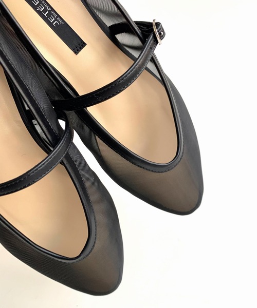 Q（キュー）の「メリージェーンチュールパンプス（パンプス・レディース・ブラック・23.5/24.5）」の2枚目の写真