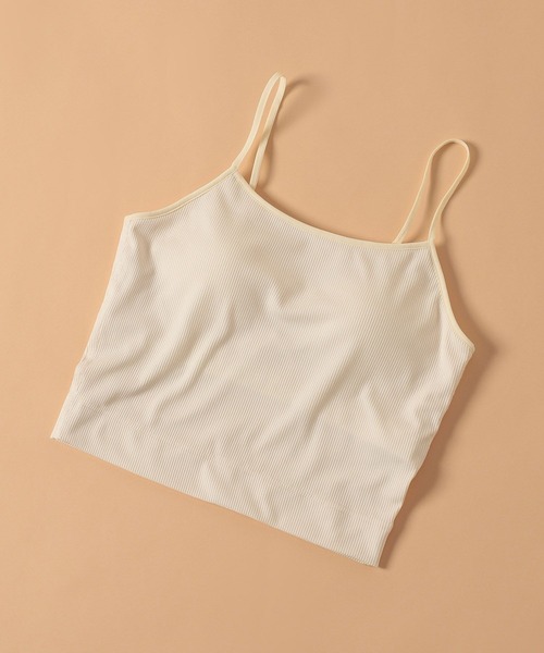 LAKOLE(ラコレ)の「【吸水速乾】リブショートブラトップ<RELAXING WEAR> / 118958(キャミソール・レディース・ブラック/オフホワイト/ラベンダー・LARGE/MEDIUM/SMALL)」の1枚目の写真