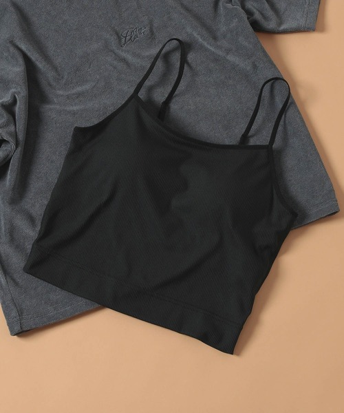 LAKOLE(ラコレ)の「【吸水速乾】リブショートブラトップ<RELAXING WEAR> / 118958(キャミソール・レディース・ブラック/オフホワイト/ラベンダー・LARGE/MEDIUM/SMALL)」の2枚目の写真