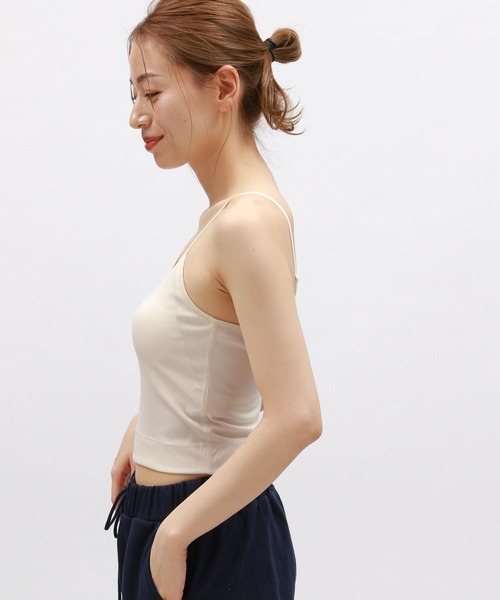 LAKOLE(ラコレ)の「【吸水速乾】リブショートブラトップ<RELAXING WEAR> / 118958(キャミソール・レディース・ブラック/オフホワイト/ラベンダー・LARGE/MEDIUM/SMALL)」の6枚目の写真