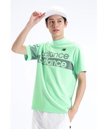 【new balance golf】UPF50＋ 接触冷感 半袖 モックネック プルオーバー (MENS SPORT)