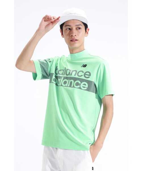 New Balance Golf(ニューバランスゴルフ)の「【new balance golf】UPF50+ 接触冷感 半袖 モックネック プルオーバー (MENS SPORT)(Tシャツ/カットソー・メンズ・その他10/グレー系その他/ブラック/ホワイト・MEDIUM/LARGE/X-LARGE)」の1枚目の写真