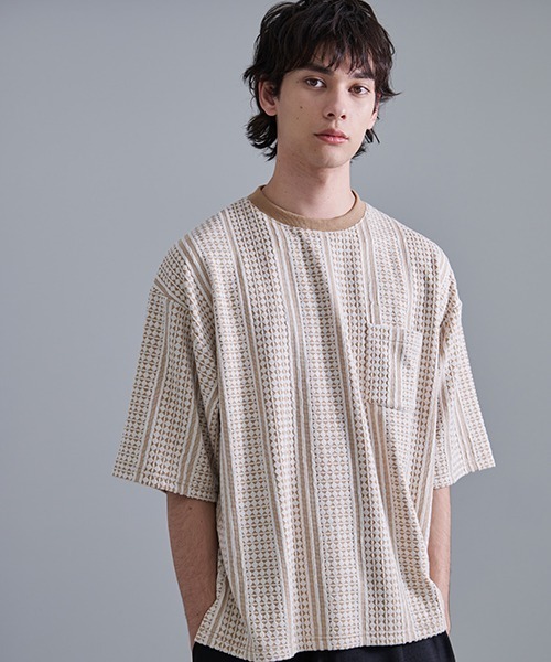 gomme 半袖ストライプTシャツ M gomme 半袖ストライプTシャツ M