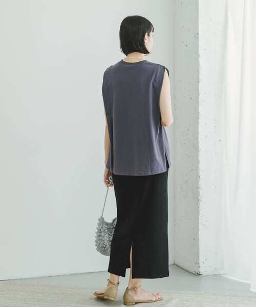 ITEMS URBANRESEARCH（アイテムズ アーバンリサーチ）の「ショルダータックロゴTシャツ（Tシャツ/カットソー・レディース・グレー系その他/チャコールグレー/ホワイト/オレンジ・FREE）」の20枚目の写真